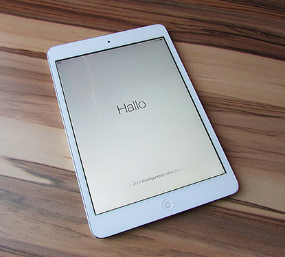 Apple iPad on a workshop surface