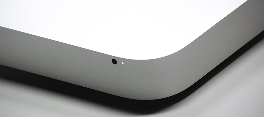 Apple Mac casing and status light detail