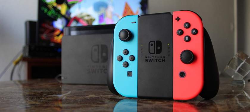 Nintendo Switch console and Joy-Con controllers